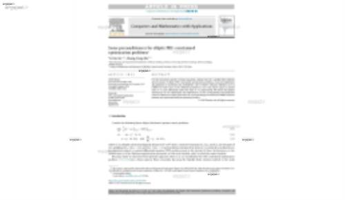 Some preconditioners for elliptic PDE-constrained optimization problems✩